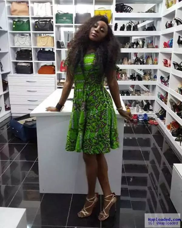 New Photos: Ini Edo & her Luxury Shoe Closet